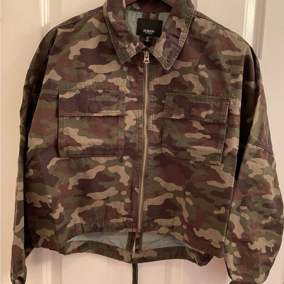 Hudson Jeans Cropped Military Anorak Jacket - NWT - Size Medium - Picture 3 of 13